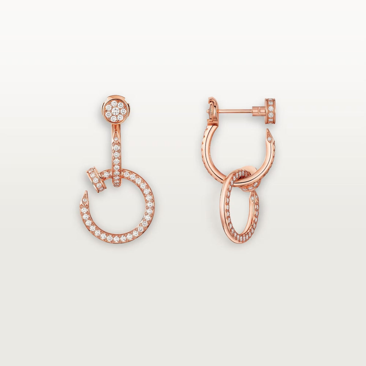[Triumph Jewelry]JUSTE FULL DIAMOND DOUBLE EARRINGS