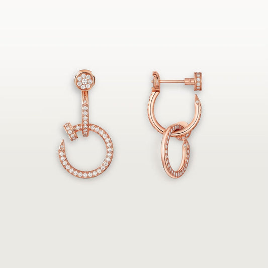[Triumph Jewelry]JUSTE FULL DIAMOND DOUBLE EARRINGS
