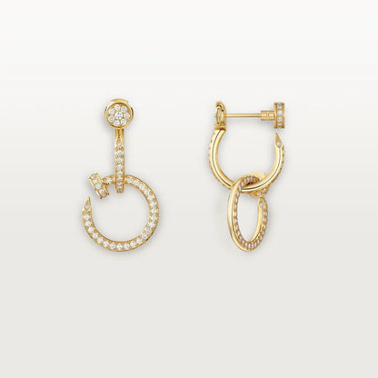 [Triumph Jewelry]JUSTE FULL DIAMOND DOUBLE EARRINGS