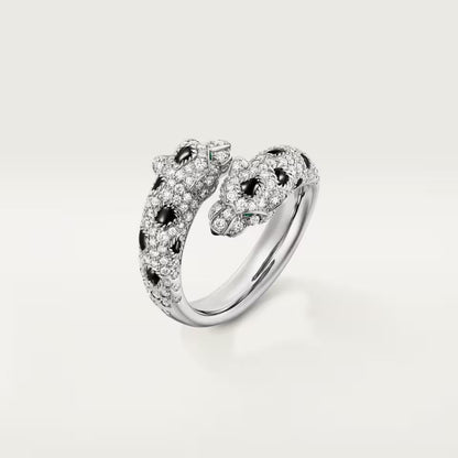 [Triumph Jewelry]PANTHERE DOUBLE HEADED FULL DIAMOND  RING