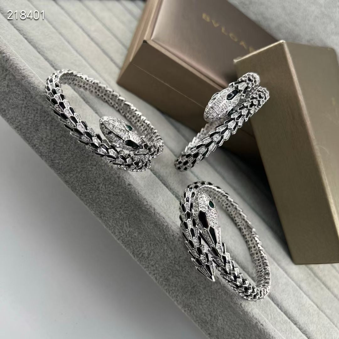 [Triumph Jewelry】NEW OBSIDIAN & DIAMOND SERPENT BRACELET