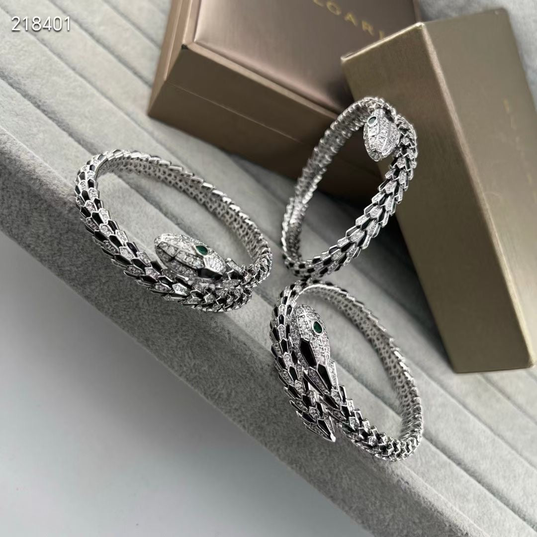 [Triumph Jewelry】NEW OBSIDIAN & DIAMOND SERPENT BRACELET
