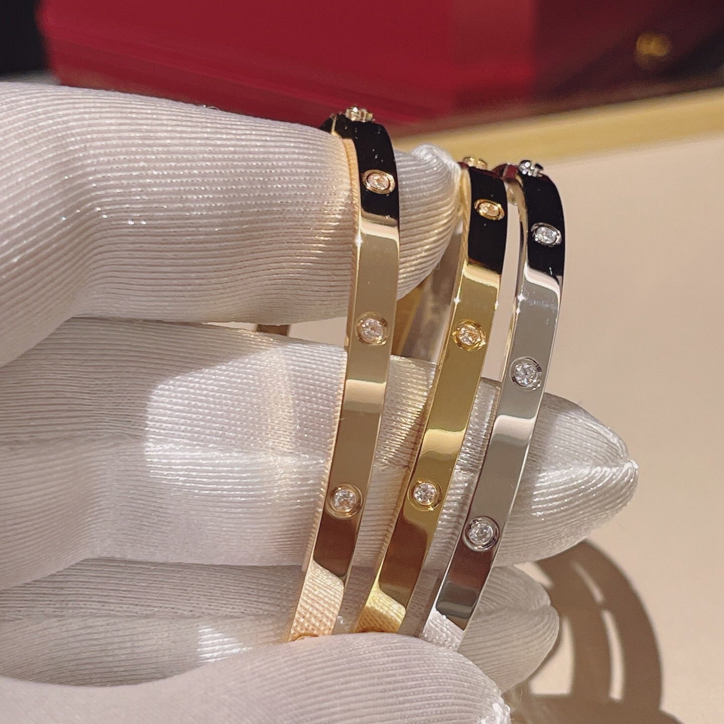 [Triumph Jewelry]LOVE BRACELET 3.65MM 10 DIAMONDS