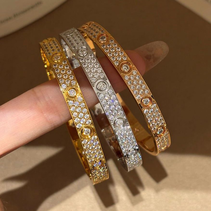 [Triumph Jewelry]LOVE BRACELET 6.1MM DIAMOND-PAVED 10 BIG DIAMONDS