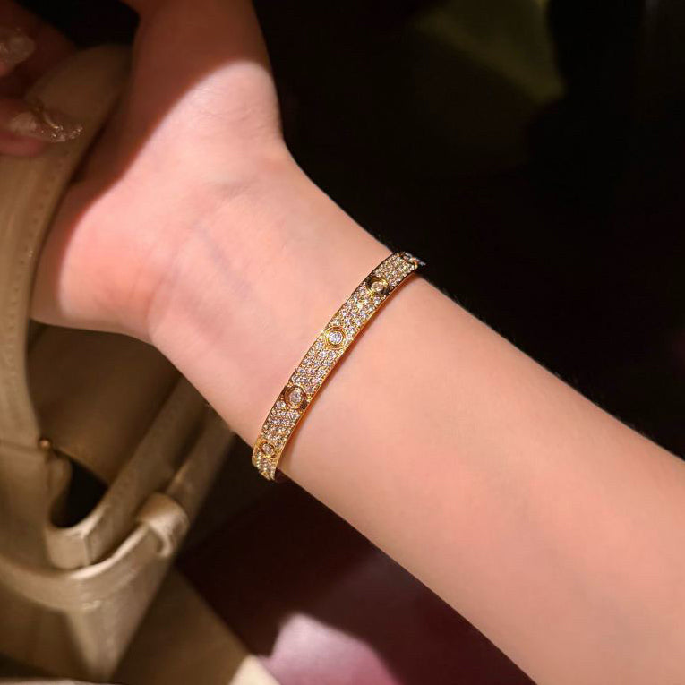 [Triumph Jewelry]LOVE BRACELET 6.1MM DIAMOND-PAVED 10 BIG DIAMONDS