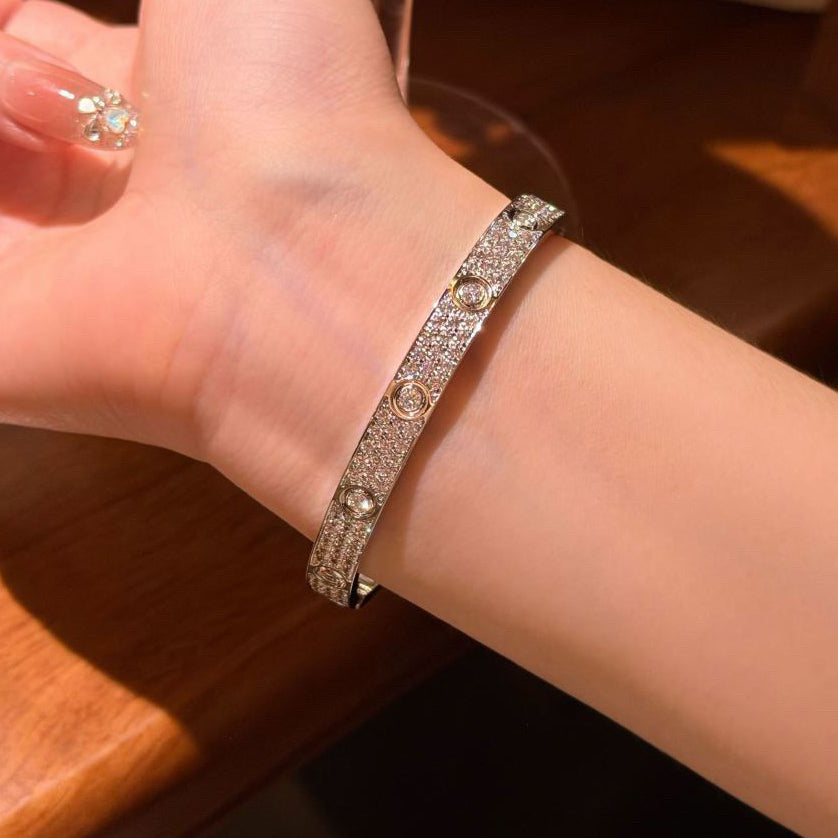 [Triumph Jewelry]LOVE BRACELET 6.1MM DIAMOND-PAVED 10 BIG DIAMONDS