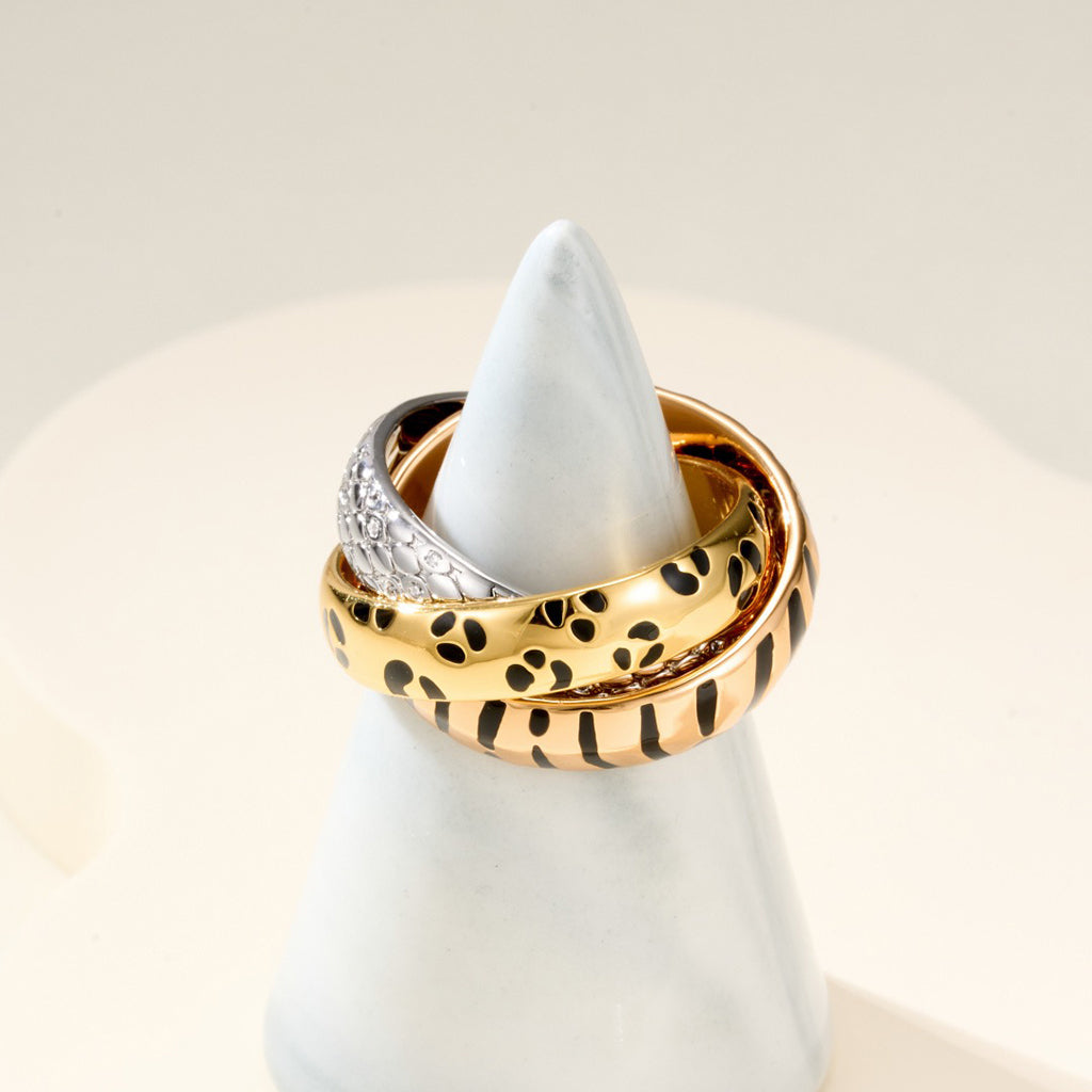 [Triumph Jewelry]TRINITY  RING LEOPARD PRINT