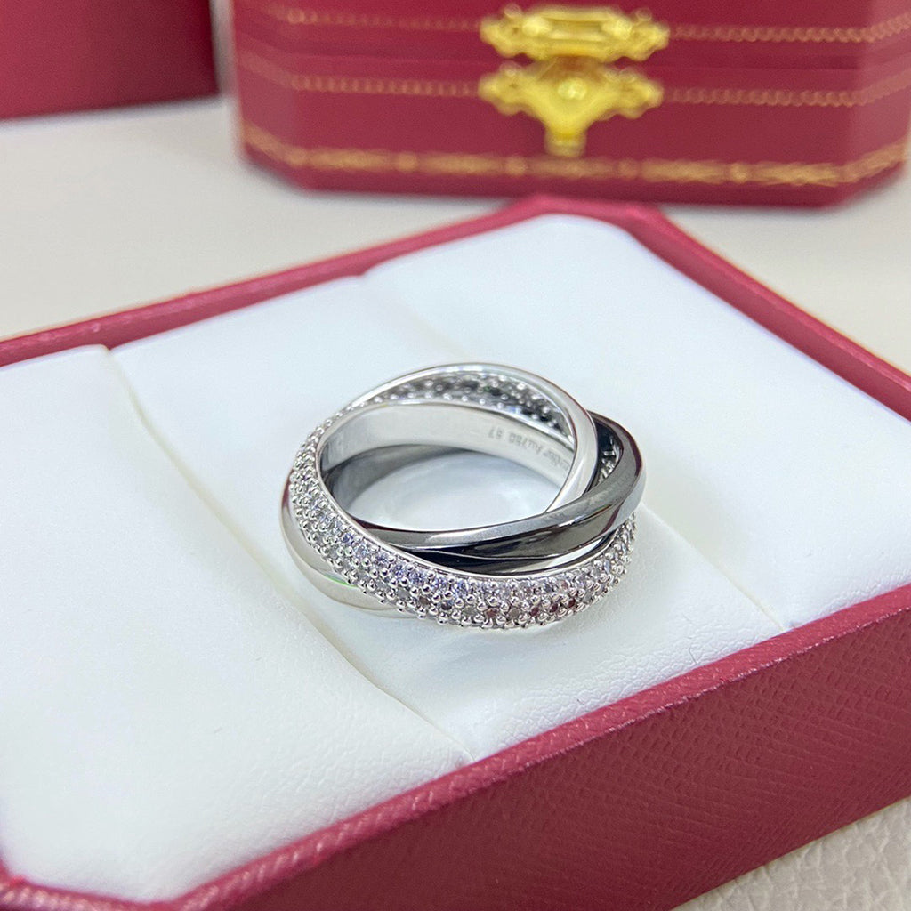 [Triumph Jewelry]TRINITY 3.2MM RING BLACK CERAMIC