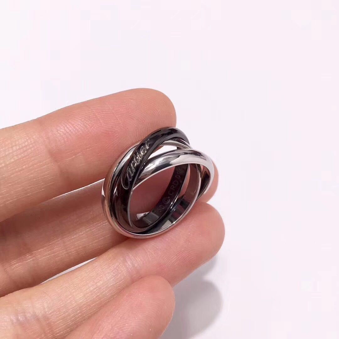[Triumph Jewelry]TRINITY 3.2MM RING BLACK CERAMIC