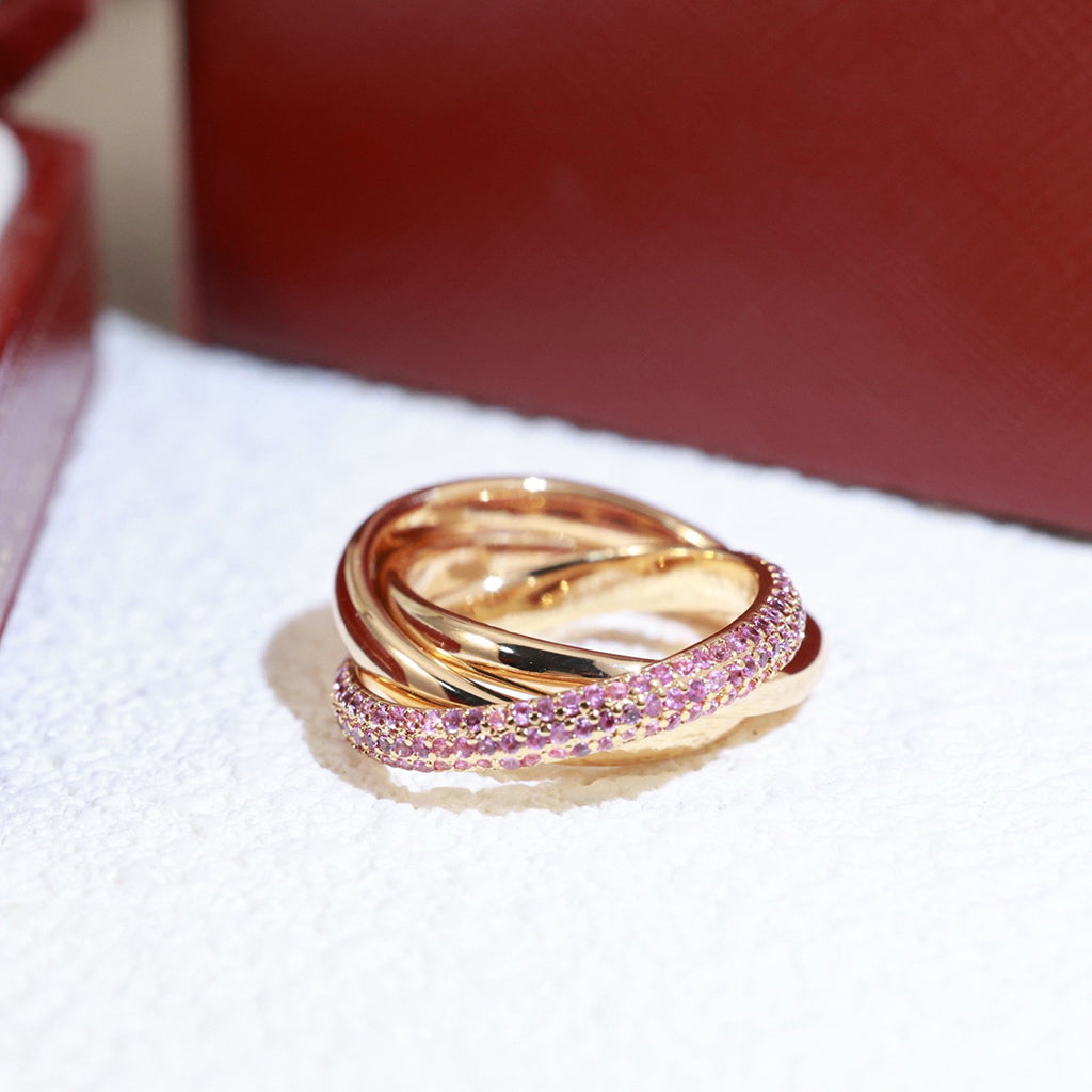 [Triumph Jewelry]TRINITY 3.2MM RING PINK DIAMOND