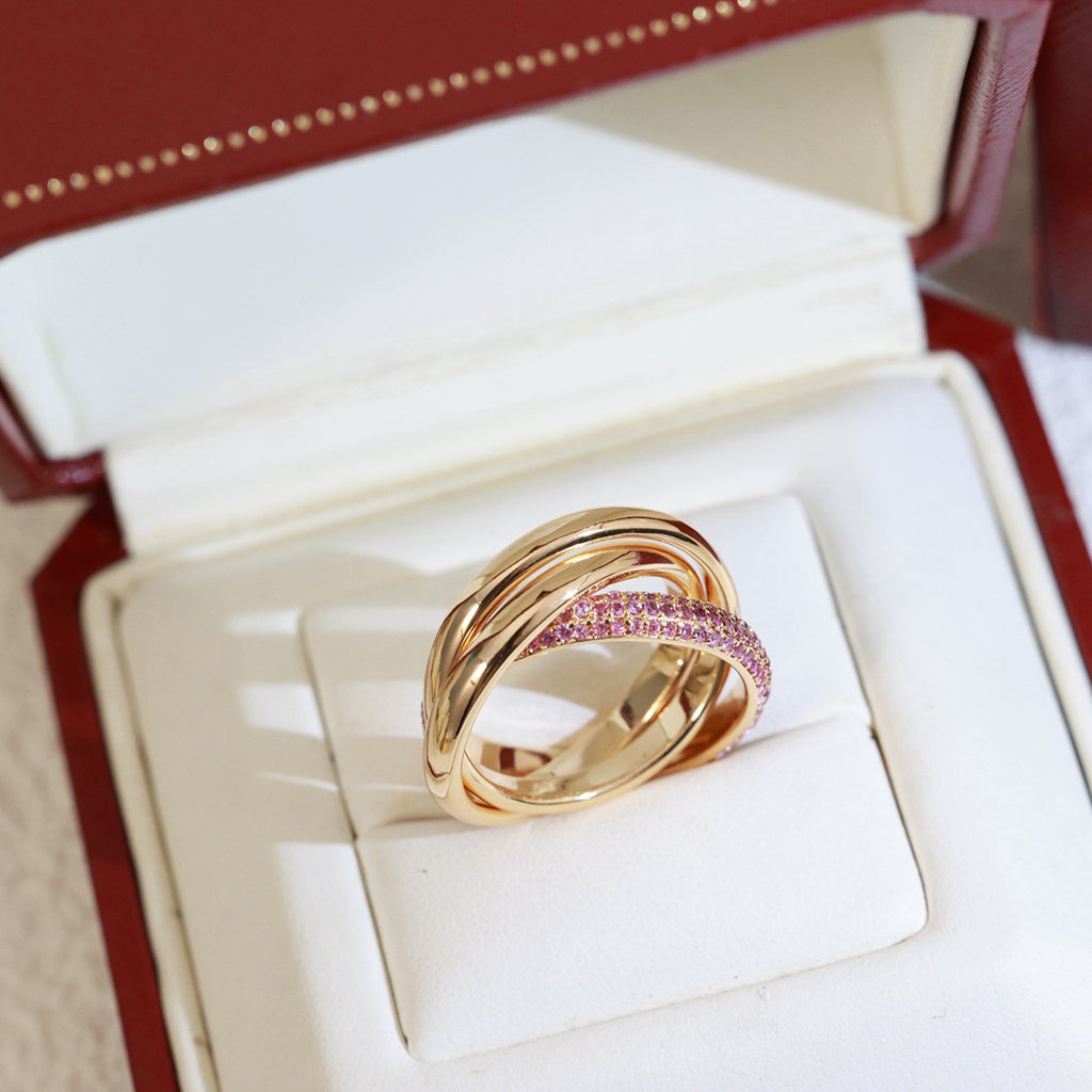[Triumph Jewelry]TRINITY 3.2MM RING PINK DIAMOND