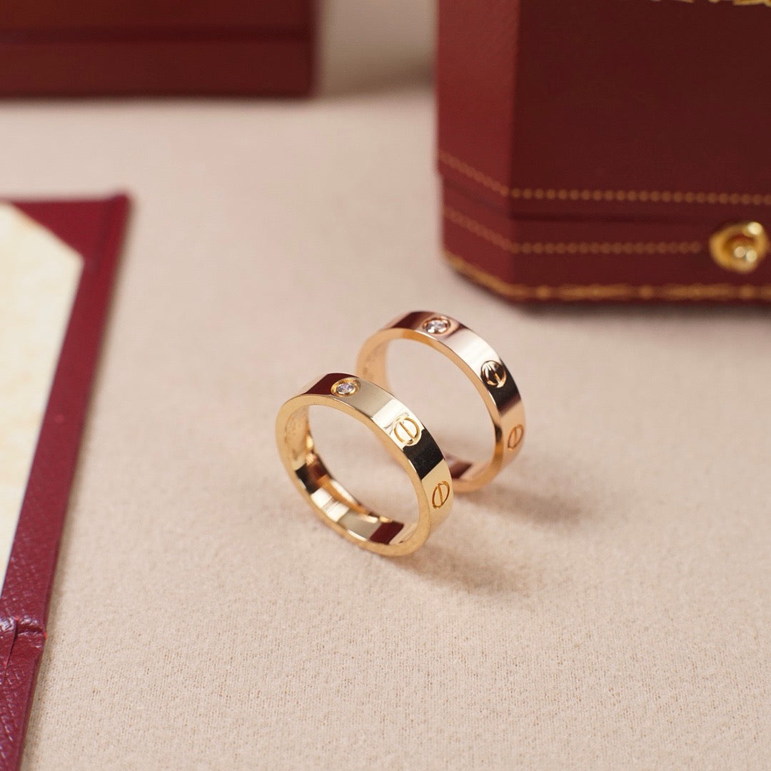 [Triumph Jewelry]LOVE 4MM 1 DIAMOND RING