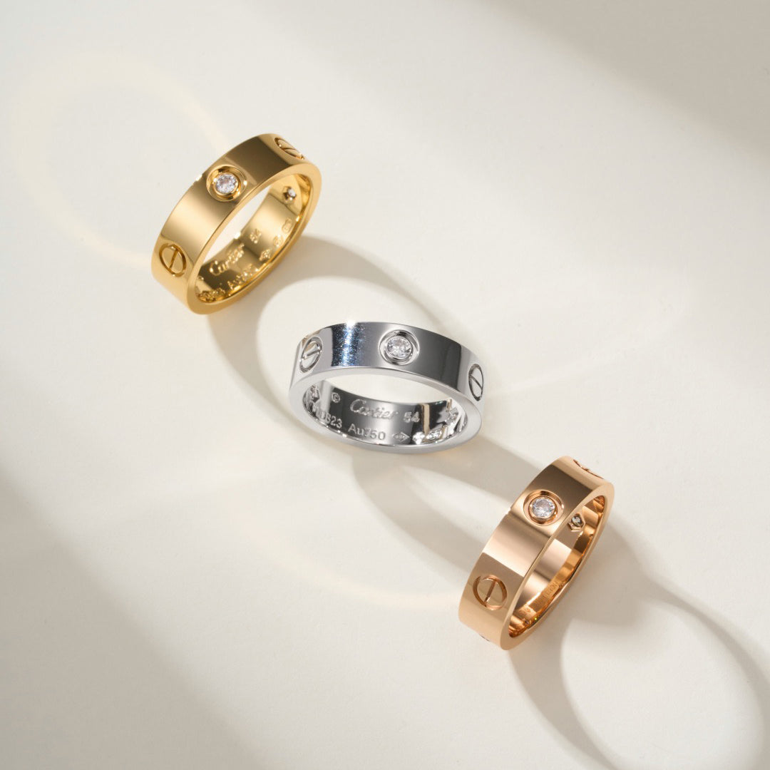 [Triumph Jewelry]LOVE 4MM 1 DIAMOND RING