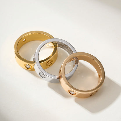 [Triumph Jewelry]LOVE 4MM 1 DIAMOND RING