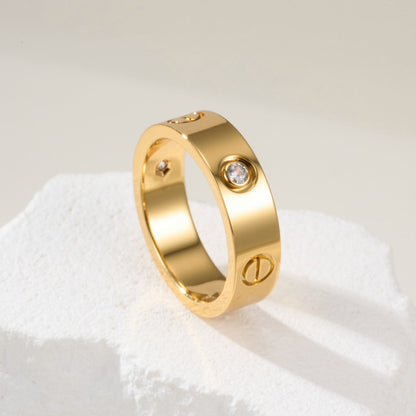 [Triumph Jewelry]LOVE 4MM 1 DIAMOND RING