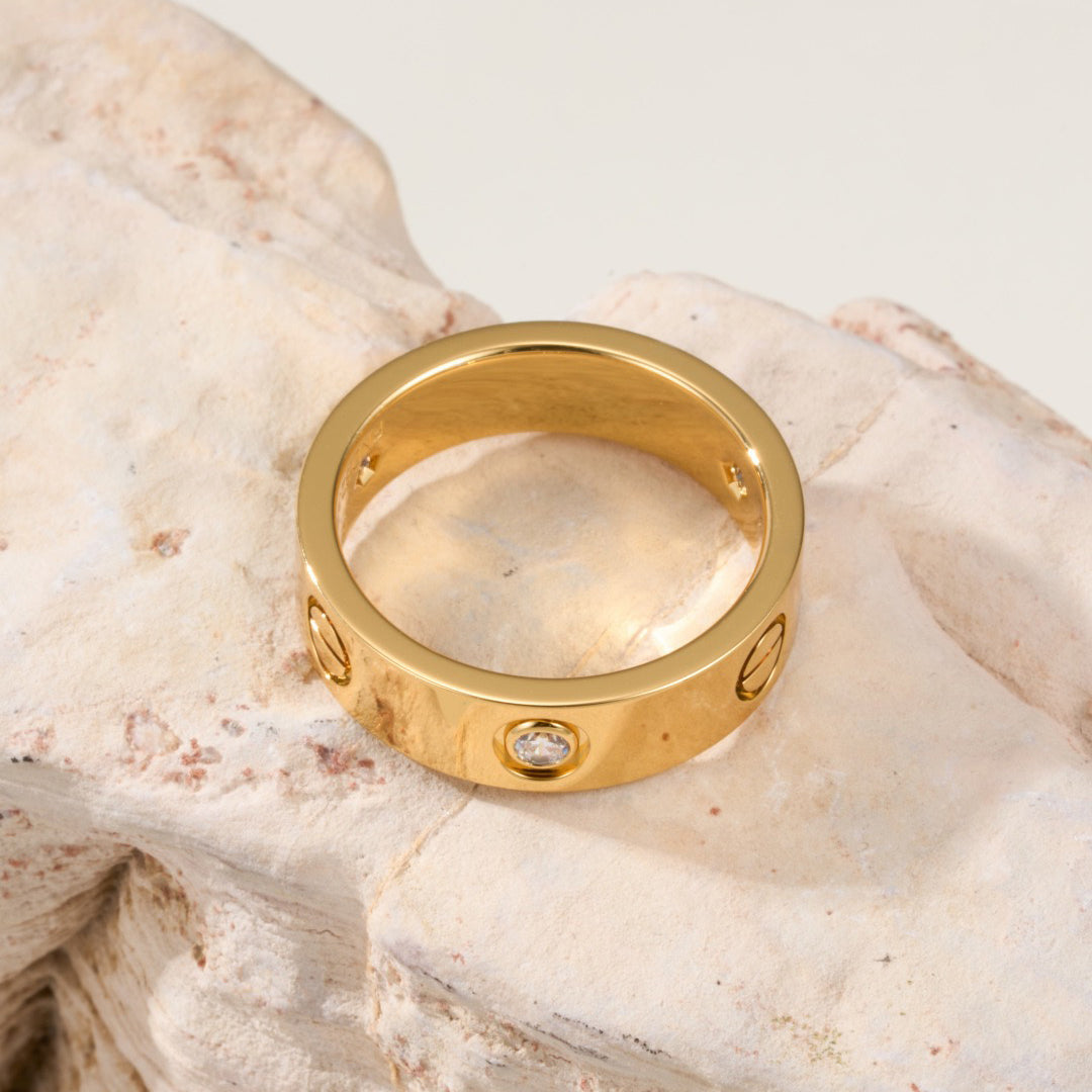 [Triumph Jewelry]LOVE 4MM 1 DIAMOND RING