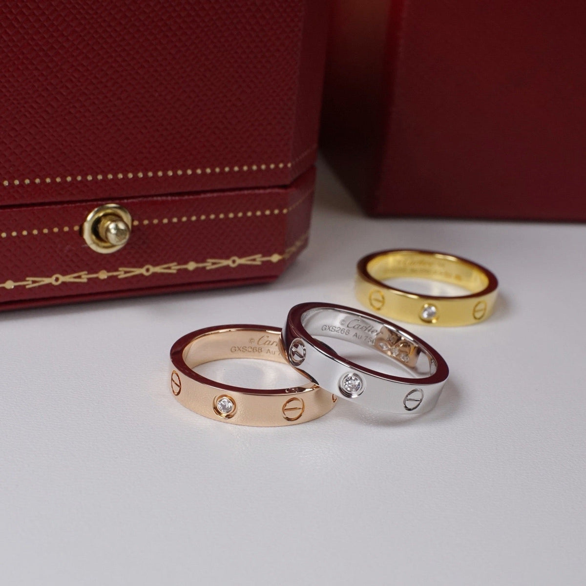 [Triumph Jewelry]LOVE 4MM 1 DIAMOND RING