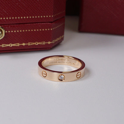 [Triumph Jewelry]LOVE 4MM 1 DIAMOND RING