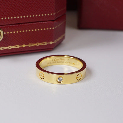 [Triumph Jewelry]LOVE 4MM 1 DIAMOND RING