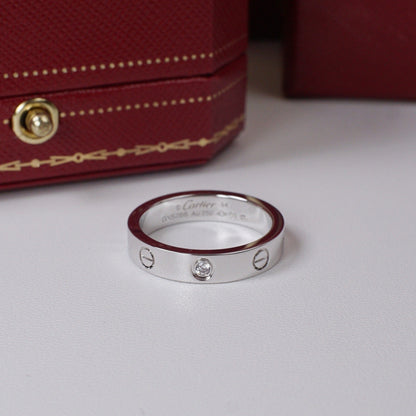 [Triumph Jewelry]LOVE 4MM 1 DIAMOND RING