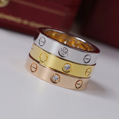 [Triumph Jewelry]LOVE 4MM 1 DIAMOND RING