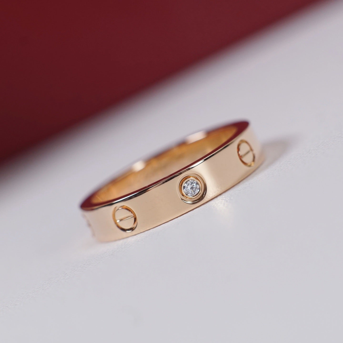 [Triumph Jewelry]LOVE 4MM 1 DIAMOND RING