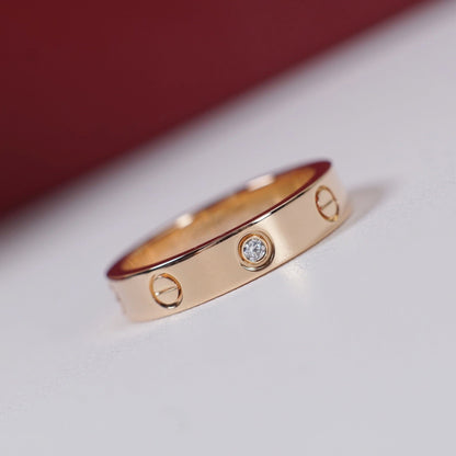 [Triumph Jewelry]LOVE 4MM 1 DIAMOND RING