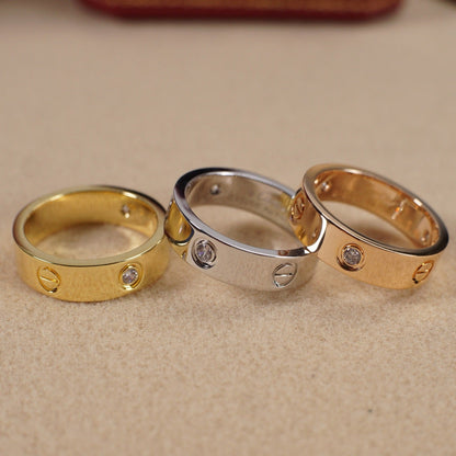 [Triumph Jewelry]LOVE 5.5MM 3 DIAMOND RING