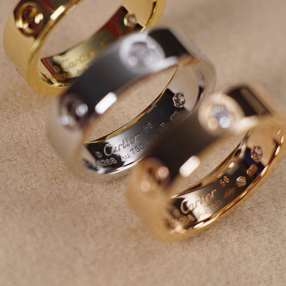 [Triumph Jewelry]LOVE 5.5MM 3 DIAMOND RING
