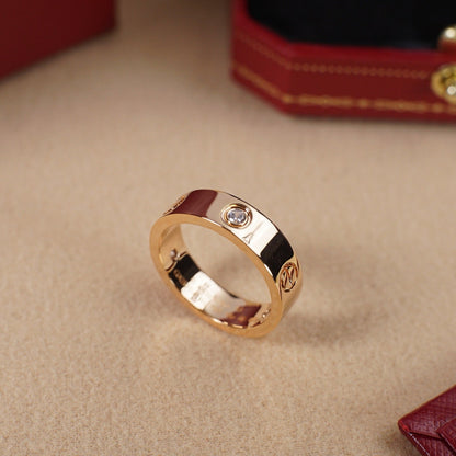 [Triumph Jewelry]LOVE 5.5MM 3 DIAMOND RING