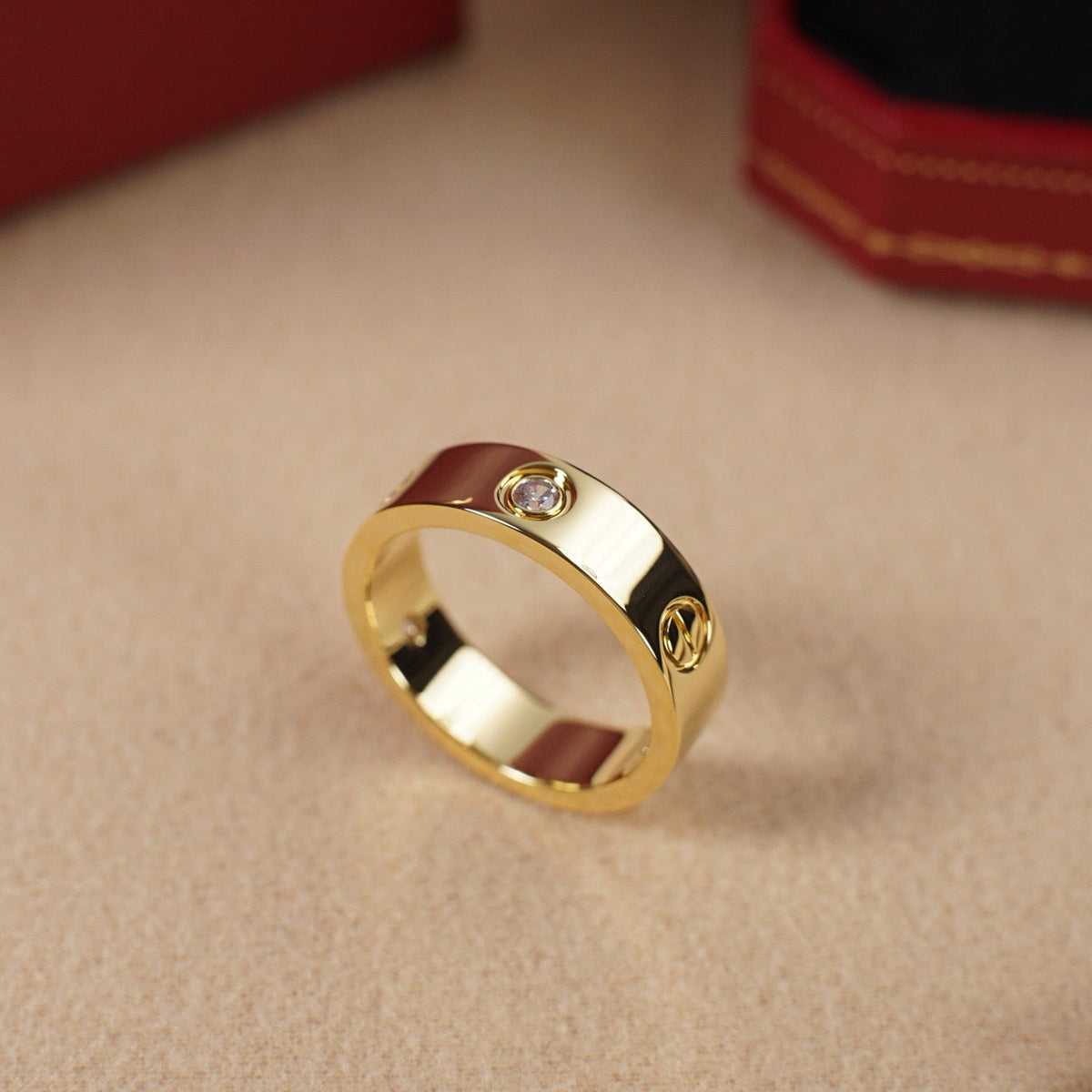 [Triumph Jewelry]LOVE 5.5MM 3 DIAMOND RING