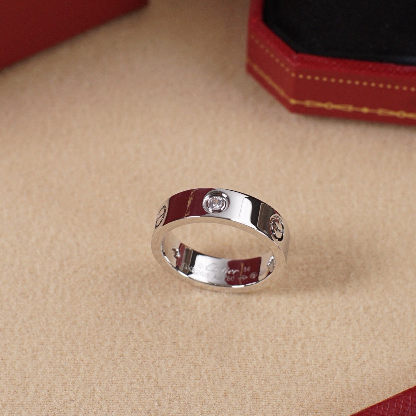 [Triumph Jewelry]LOVE 5.5MM 3 DIAMOND RING