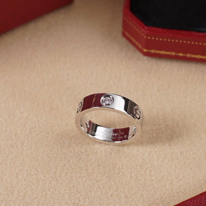 [Triumph Jewelry]LOVE 5.5MM 3 DIAMOND RING