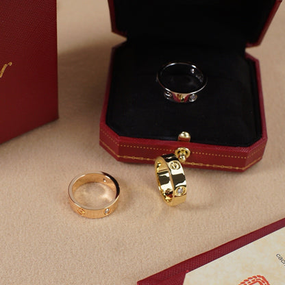 [Triumph Jewelry]LOVE 5.5MM 3 DIAMOND RING