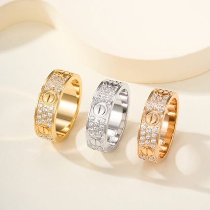 [Triumph Jewelry]LOVE RING 5.5MM DIAMONDS PAVED