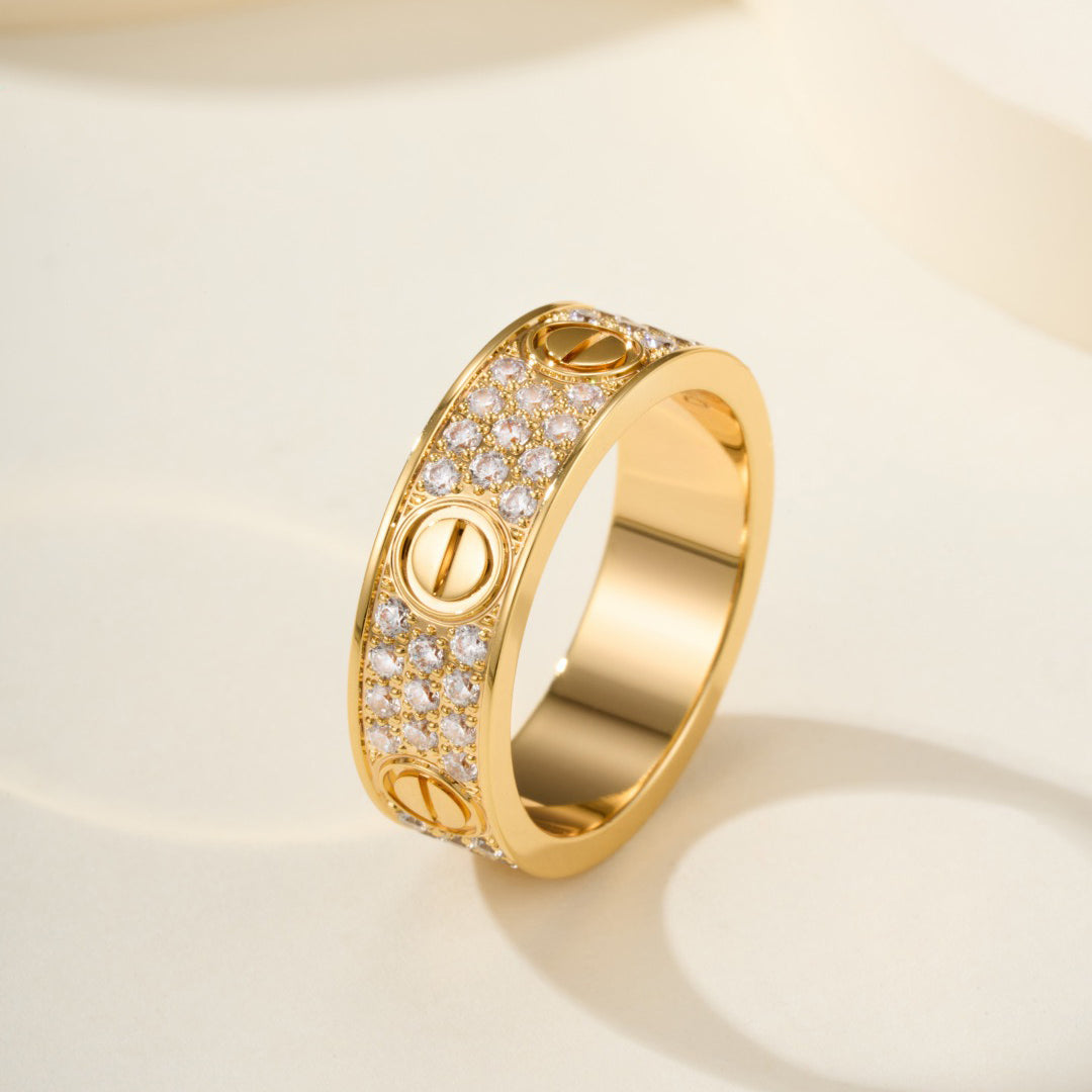 [Triumph Jewelry]LOVE RING 5.5MM DIAMONDS PAVED
