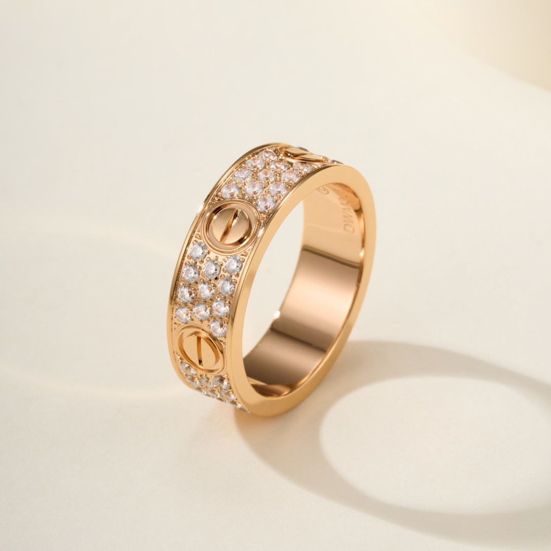 [Triumph Jewelry]LOVE RING 5.5MM DIAMONDS PAVED