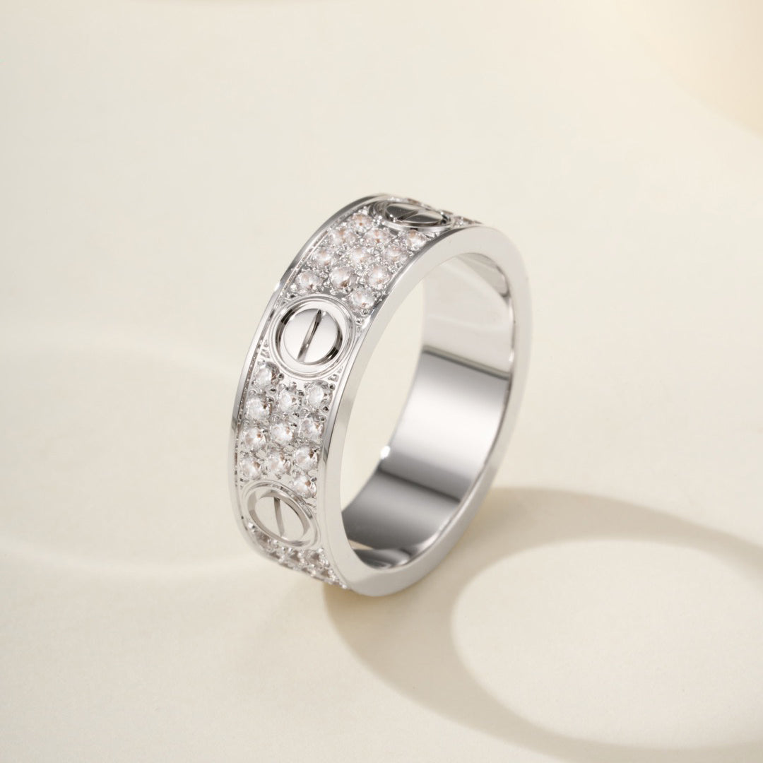 [Triumph Jewelry]LOVE RING 5.5MM DIAMONDS PAVED