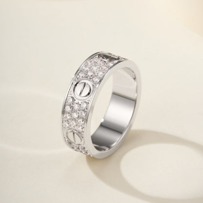 [Triumph Jewelry]LOVE RING 5.5MM DIAMONDS PAVED