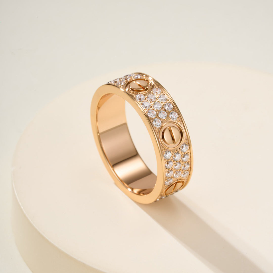 [Triumph Jewelry]LOVE RING 5.5MM DIAMONDS PAVED