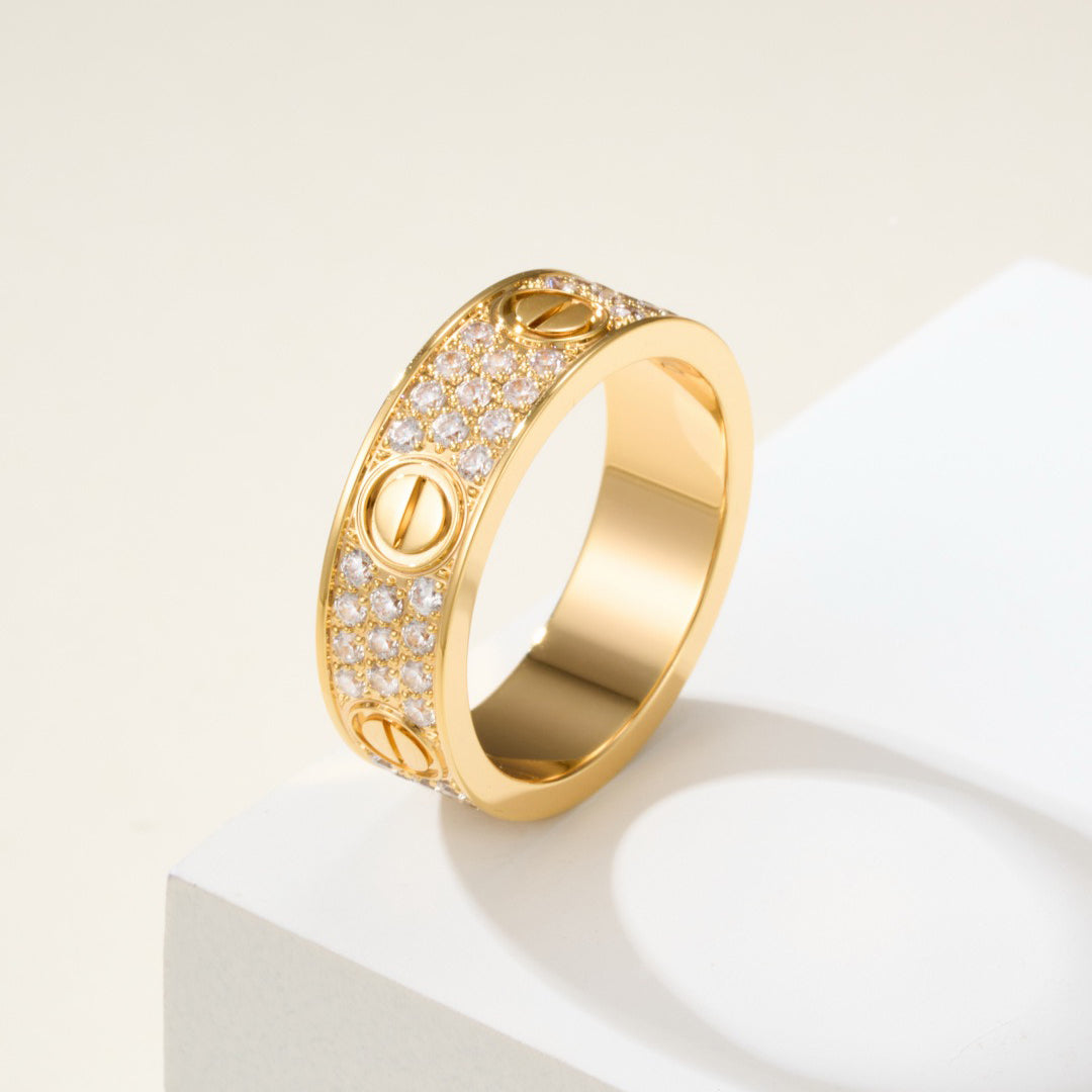 [Triumph Jewelry]LOVE RING 5.5MM DIAMONDS PAVED
