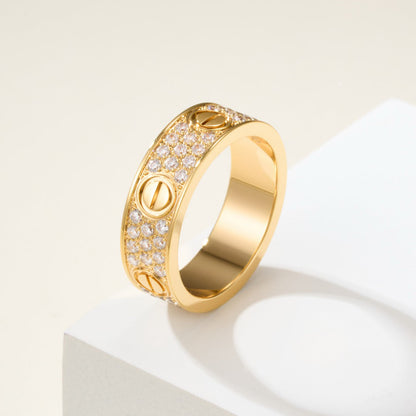 [Triumph Jewelry]LOVE RING 5.5MM DIAMONDS PAVED