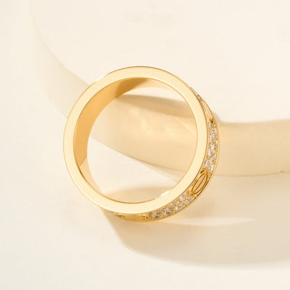 [Triumph Jewelry]LOVE RING 5.5MM DIAMONDS PAVED
