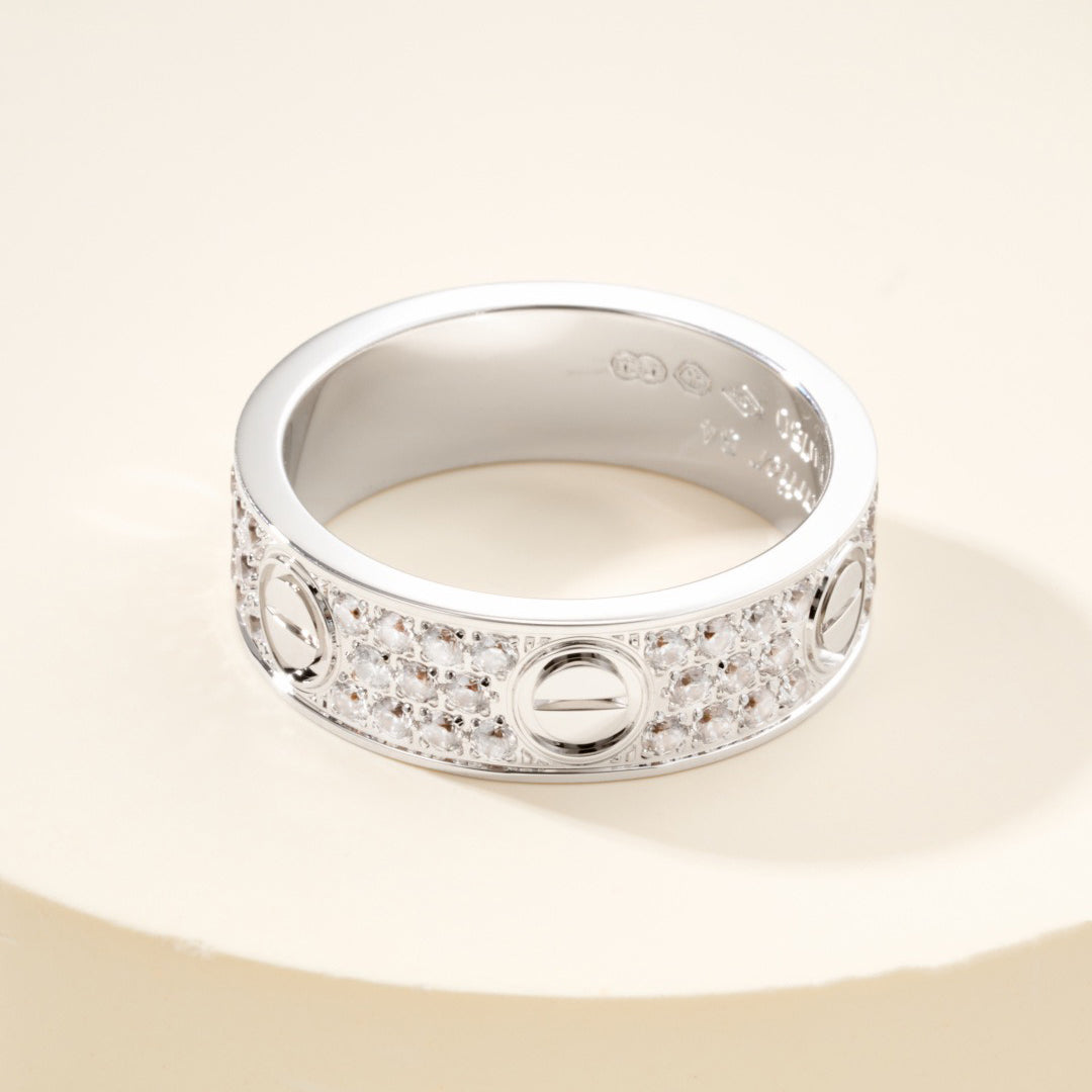[Triumph Jewelry]LOVE RING 5.5MM DIAMONDS PAVED