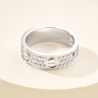 [Triumph Jewelry]LOVE RING 5.5MM DIAMONDS PAVED