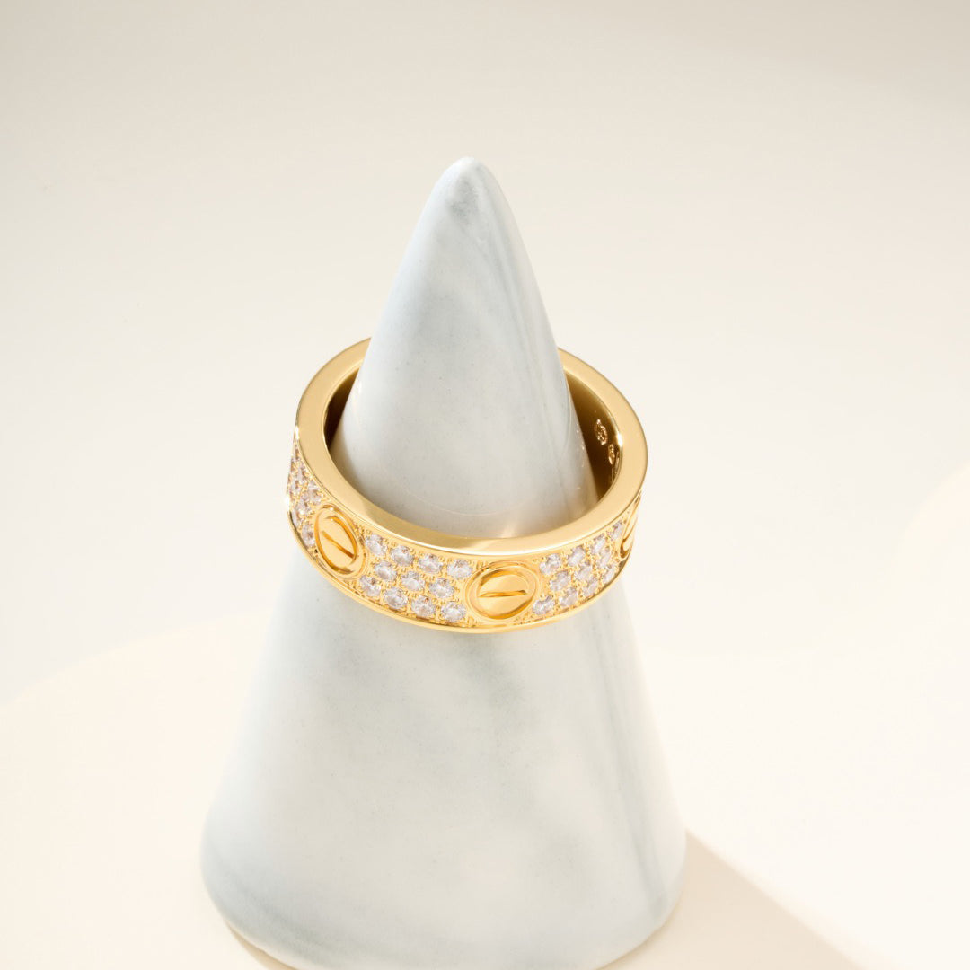 [Triumph Jewelry]LOVE RING 5.5MM DIAMONDS PAVED