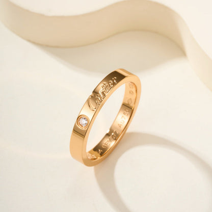 [Triumph Jewelry]LOVE RING 4MM 1 DIAMOND