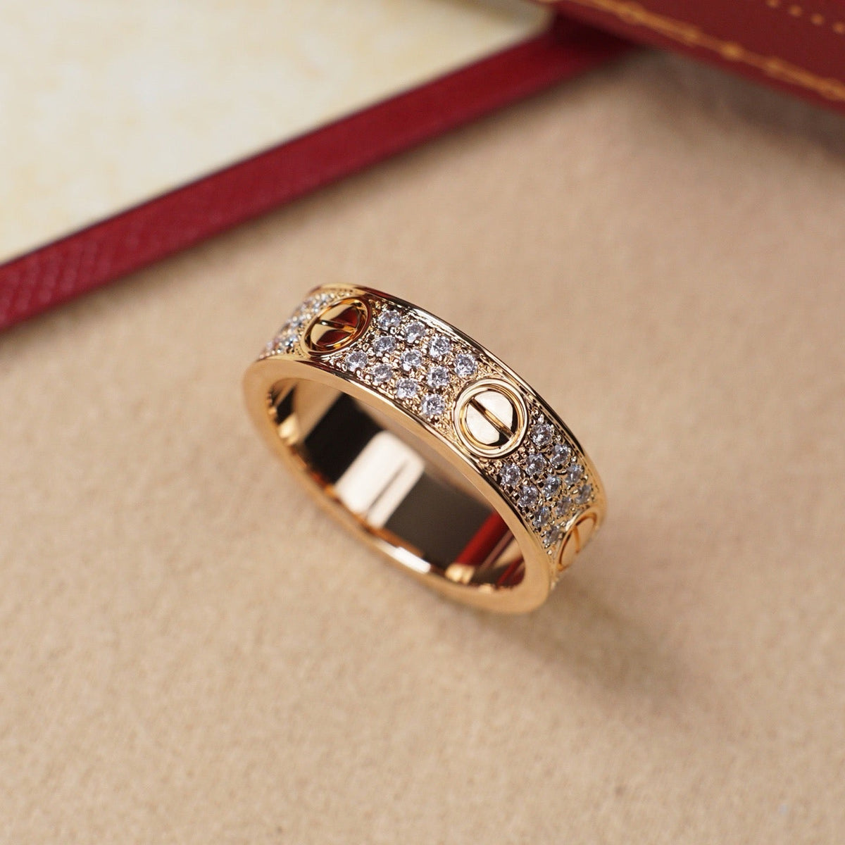 [Triumph Jewelry]LOVE RING 5.5MM DIAMONDS PAVED
