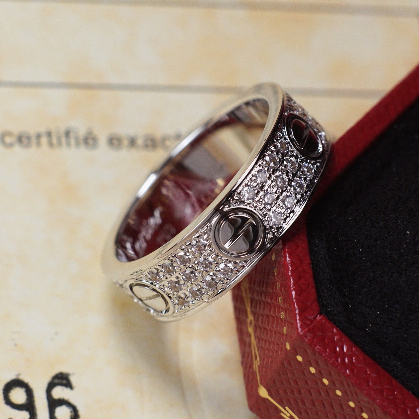 [Triumph Jewelry]LOVE RING 5.5MM DIAMONDS PAVED