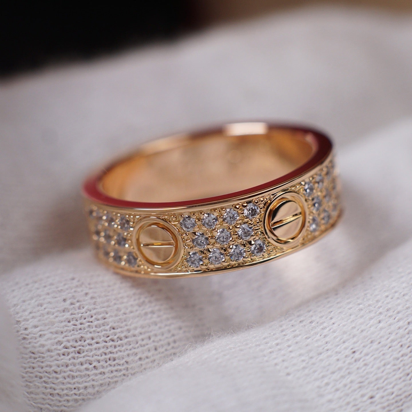 [Triumph Jewelry]LOVE RING 5.5MM DIAMONDS PAVED